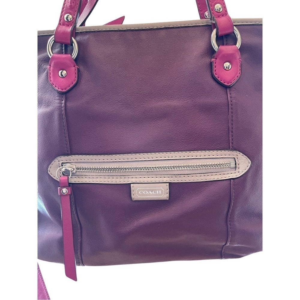 Coach Daisy Spectator Leather Mia (F23911) Silver/Purple/Pink Handbag - Picture 3 of 9